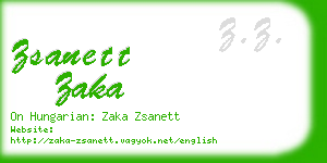 zsanett zaka business card